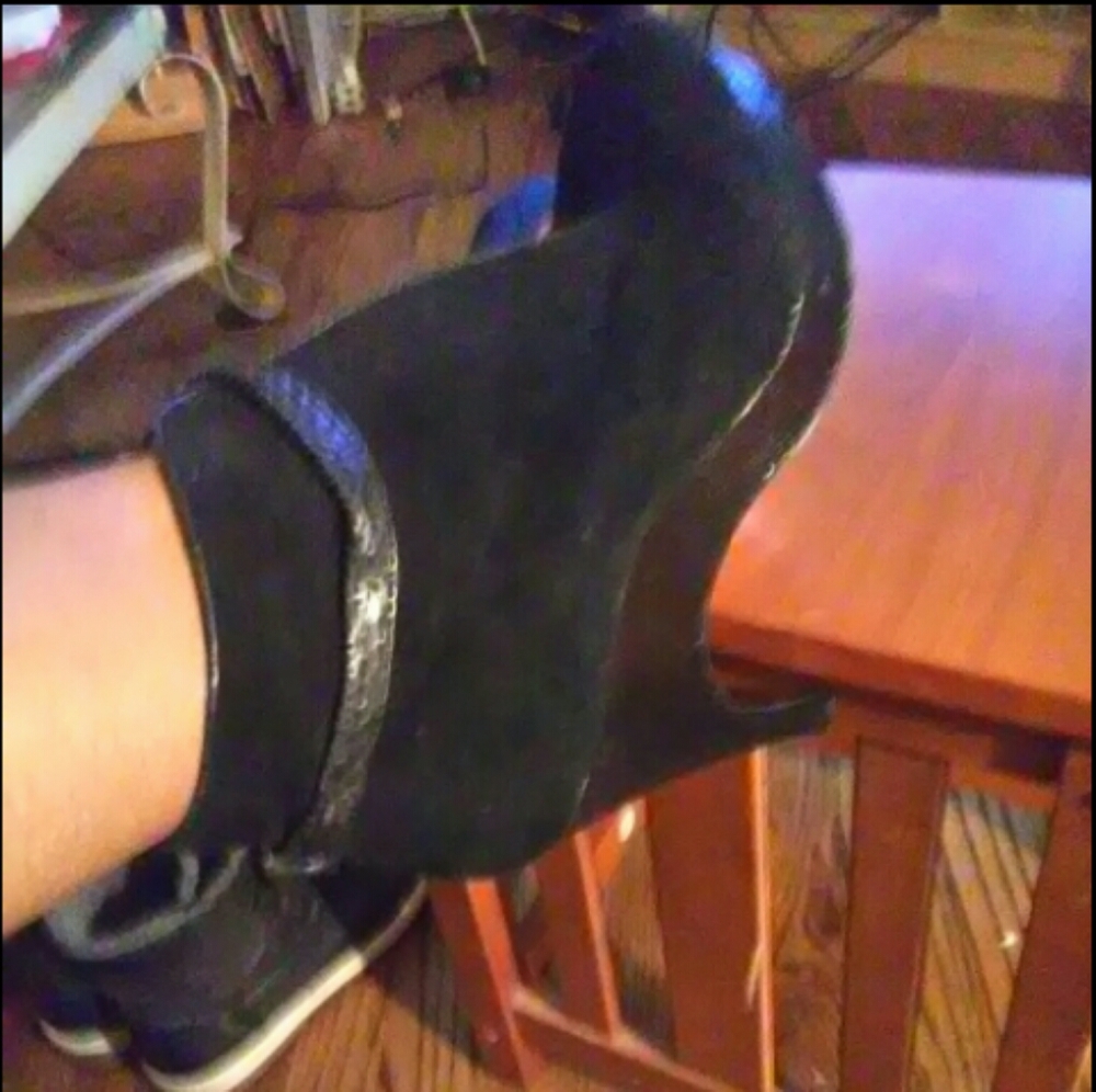 Halston Suede Split Booties